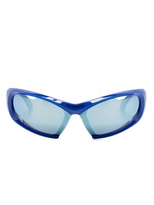Balenciaga Eyewear Dynamo oversize-frame sunglasses - Blue