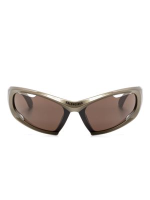 Balenciaga Eyewear Dynamo oversize-frame sunglasses - Gold