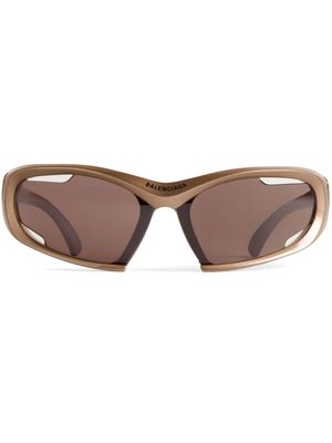 Balenciaga Eyewear Dynamo shield-frame sunglasses - Green
