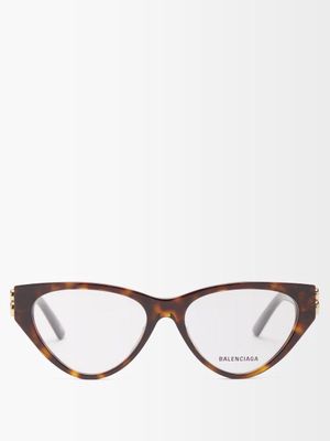Balenciaga Eyewear - Dynasty Cat-eye Tortoiseshell-acetate Glasses - Womens - Brown