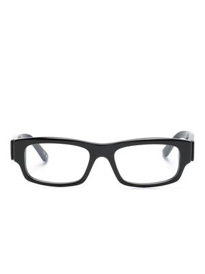 Balenciaga Eyewear engraved-logo rectangle-frame glasses - Black