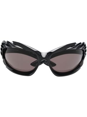 Balenciaga Eyewear Extreme logo-decal sunglasses - Black