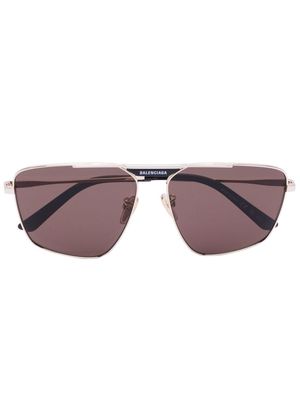 Balenciaga Eyewear geometric pilot-frame sunglasses - Gold