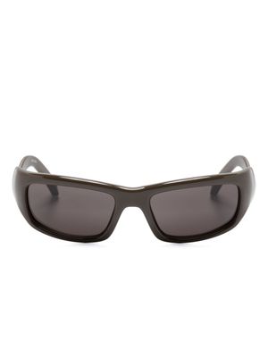 Balenciaga Eyewear Hamptons rectangle-frame sunglasses - Brown