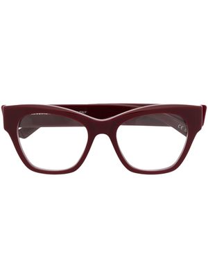 Balenciaga Eyewear logo-engraved cat-eye glasses - Red