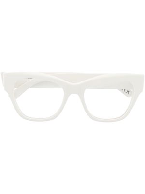 Balenciaga Eyewear logo-engraved cat-eye glasses - White