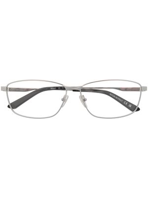 Balenciaga Eyewear logo-engraved rectangle-frame glasses - Silver