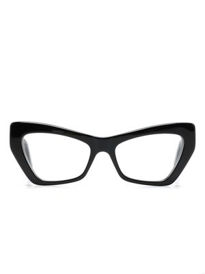 Balenciaga Eyewear logo-lettering cat-eye glasses - Black