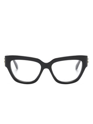 Balenciaga Eyewear logo-lettering square-frame glasses - Black
