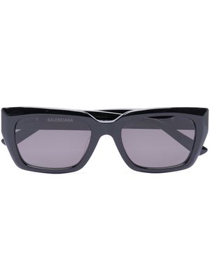 Balenciaga Eyewear logo-lettering square-frame sunglasses - Black