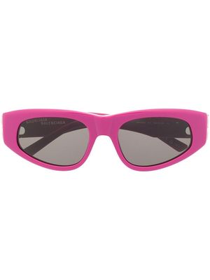 Balenciaga Eyewear logo-plaque cat-eye sunglasses - Purple