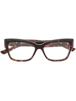 Balenciaga Eyewear logo-plaque tortoiseshell glasses - Brown