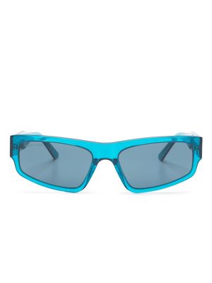 Balenciaga Eyewear logo-print square-frame sunglasses - Blue