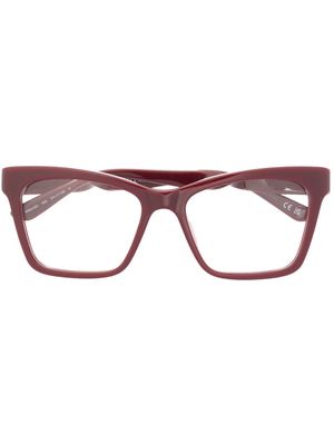 Balenciaga Eyewear logo square-frame glasses - Red