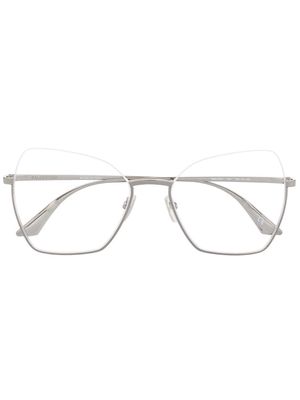 Balenciaga Eyewear oversize-frame clear glasses - Silver