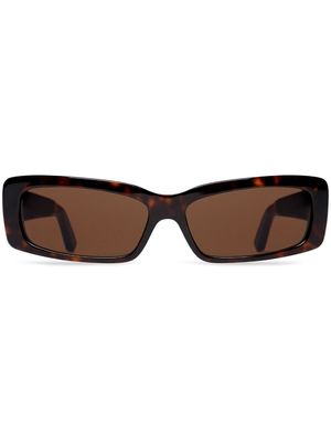 Balenciaga Eyewear oversize rectangle sunglasses - Brown