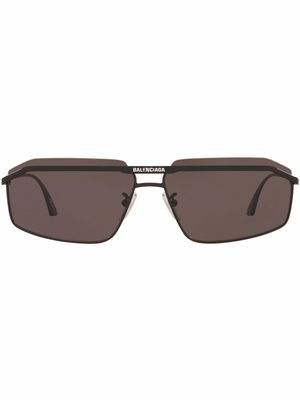 Balenciaga Eyewear rectangle-frame tinted sunglasses - Grey
