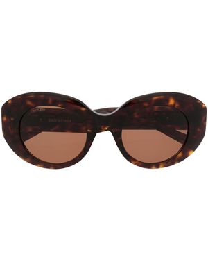 Balenciaga Eyewear Rive Gauche round frame sunglasses - Brown