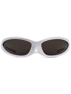 Balenciaga Eyewear Skin Cat round-frame sunglasses - White