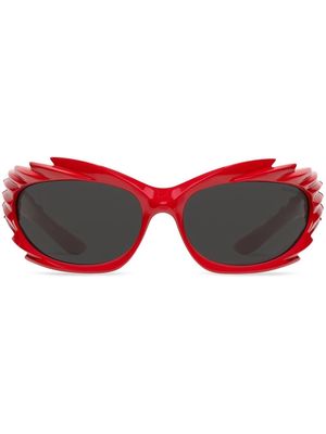 Balenciaga Eyewear Spike biker-style sunglasses - Red