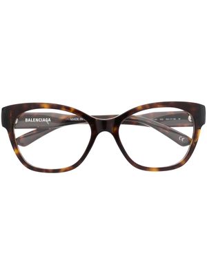 Balenciaga Eyewear square-frame tortoiseshell glasses - Brown