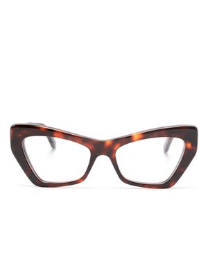 Balenciaga Eyewear tortoiseshell-detailed butterfly-frame glasses - Red