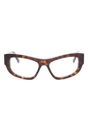 Balenciaga Eyewear tortoiseshell-effect rectangle-frame glasses - Brown