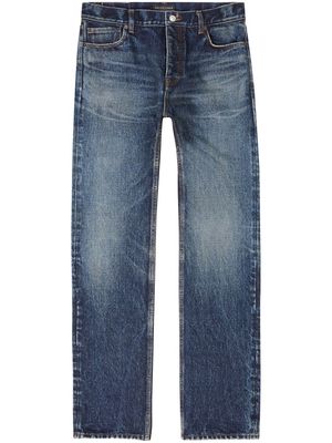 Balenciaga faded wide leg jeans - Blue