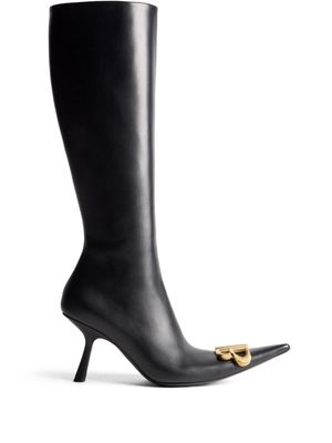 Balenciaga Flex BB 90mm leather boots - Black