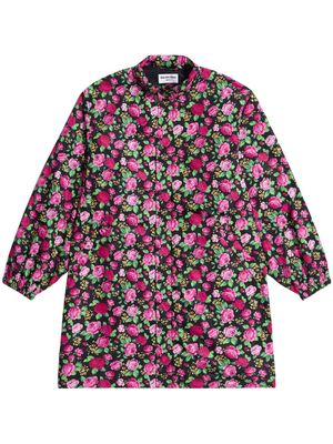 Balenciaga floral-print hooded raincoat - Pink