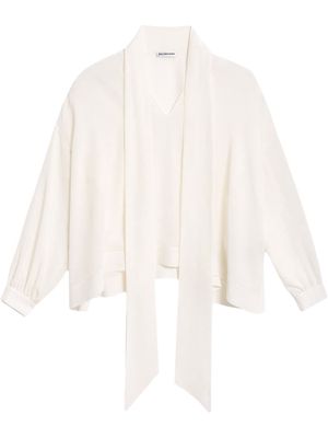Balenciaga Fluid Vareuse silk blouse - White