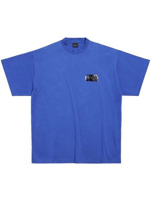 Balenciaga Gaffer Political Campaign-print T-shirt - Blue
