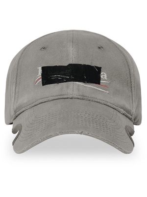 Balenciaga gaffer-tape cut cap - Grey