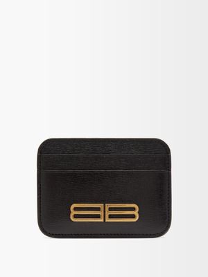 Balenciaga - Gossip Bb-plaque Leather Cardholder - Womens - Black