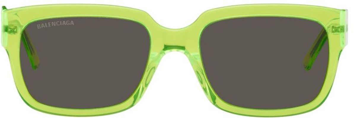 Balenciaga Green Square Sunglasses