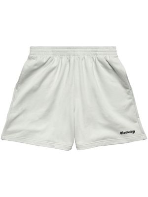 Balenciaga hand-drawn cotton shorts - Neutrals