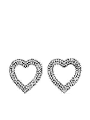 Balenciaga Heart 2.0 crystal-embellished earrings - Grey