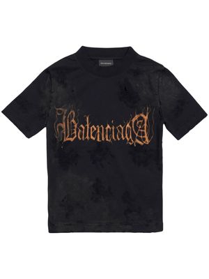 Balenciaga Heavy Metal-artwork cotton T-shirt - Black