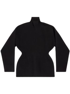 Balenciaga high-neck cashmere dress - Black