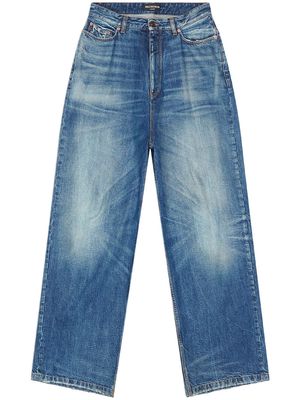 Balenciaga high-rise straight-leg jeans - Blue