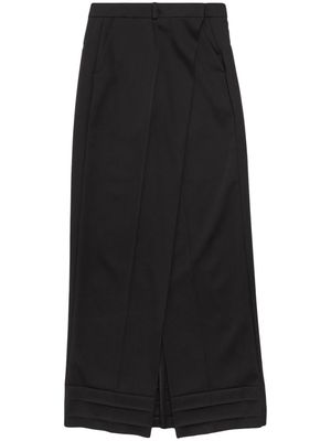 Balenciaga high-waisted wool skirt - Black