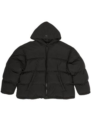 Balenciaga hooded puffer jacket - Black