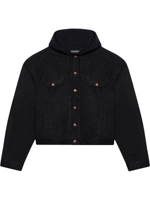 Balenciaga hooded shirt jacket - Black