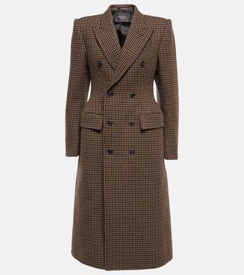 Balenciaga Houndstooth wool-blend coat