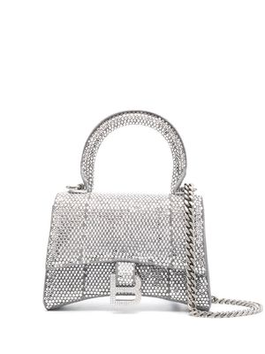 Balenciaga Hourglass crystal-embellished mini bag - Grey