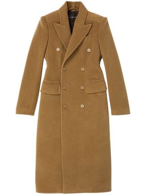 Balenciaga Hourglass double-breasted coat - Brown