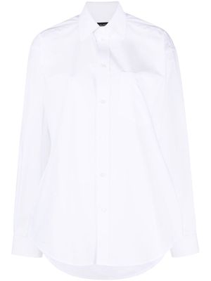 Balenciaga hourglass-shape long-sleeved shirt - White