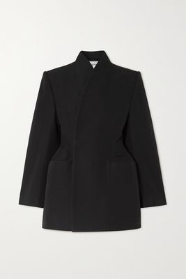 Balenciaga - Hourglass Wool-gabardine Jacket - Black