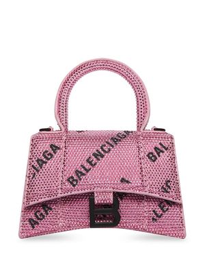 Balenciaga Hourglass XS studded tote bag - Pink