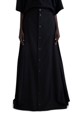 Balenciaga Hybrid Maxi Skirt Wool Barathea Pants in Black